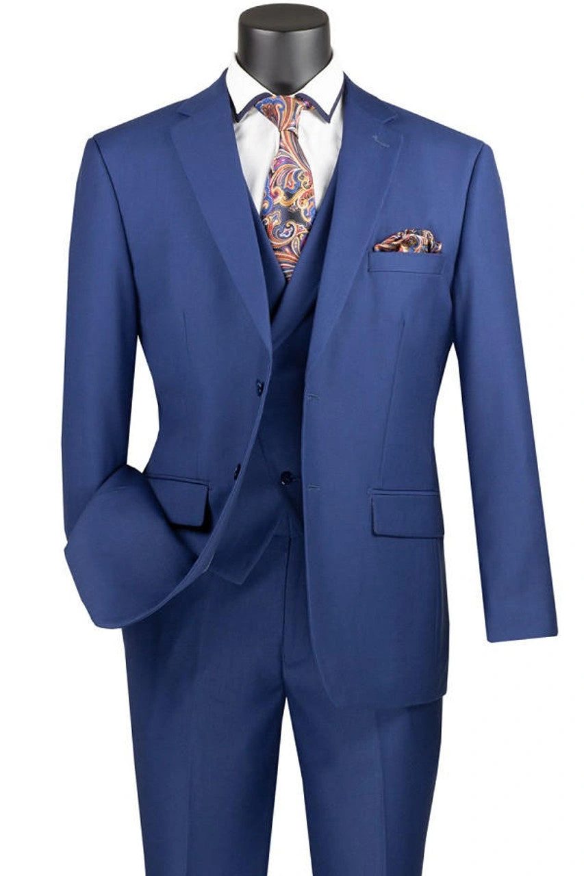 Sophisticated Blue Vinci Suit – A Modern Cut for the Discerning Gentleman.